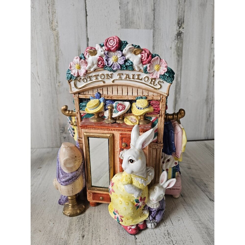Fitz Floyd cotton tailors Easter AS IS vase 1995 RARE vintage centerpiece as‎ is
